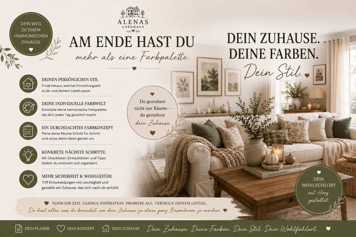 ⭐ FARBKONZEPT-PLANER | Dein Zuhause. Deine Farben. Dein Stil.