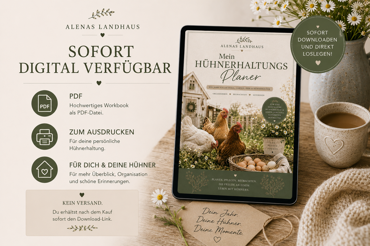 Mein Hühnerhaltungsplaner | Dein Jahresbegleiter für Stall, Hühner & Hofalltag