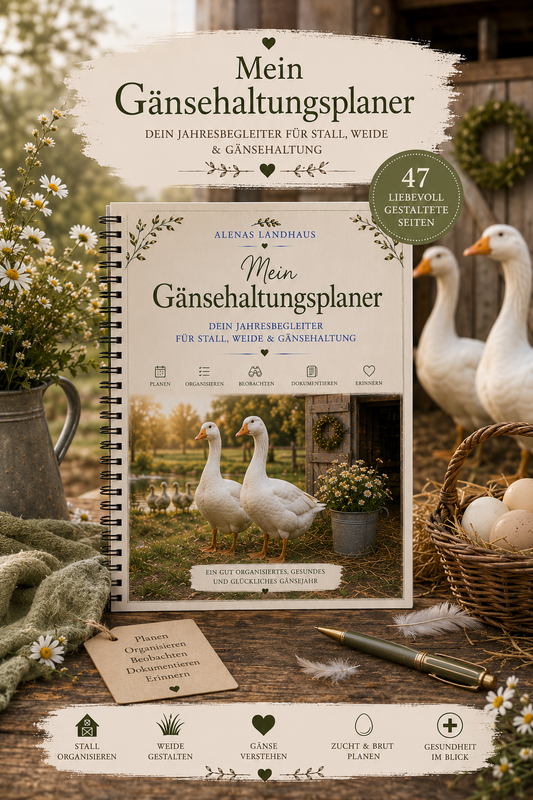 Mein Gänsehaltungsplaner | Dein Jahresbegleiter für Stall, Weide & Gänsehaltung
