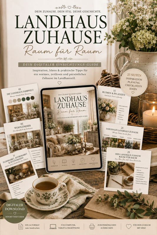 Landhaus Zuhause – Raum für Raum | Digitaler Einrichtungs-Guide