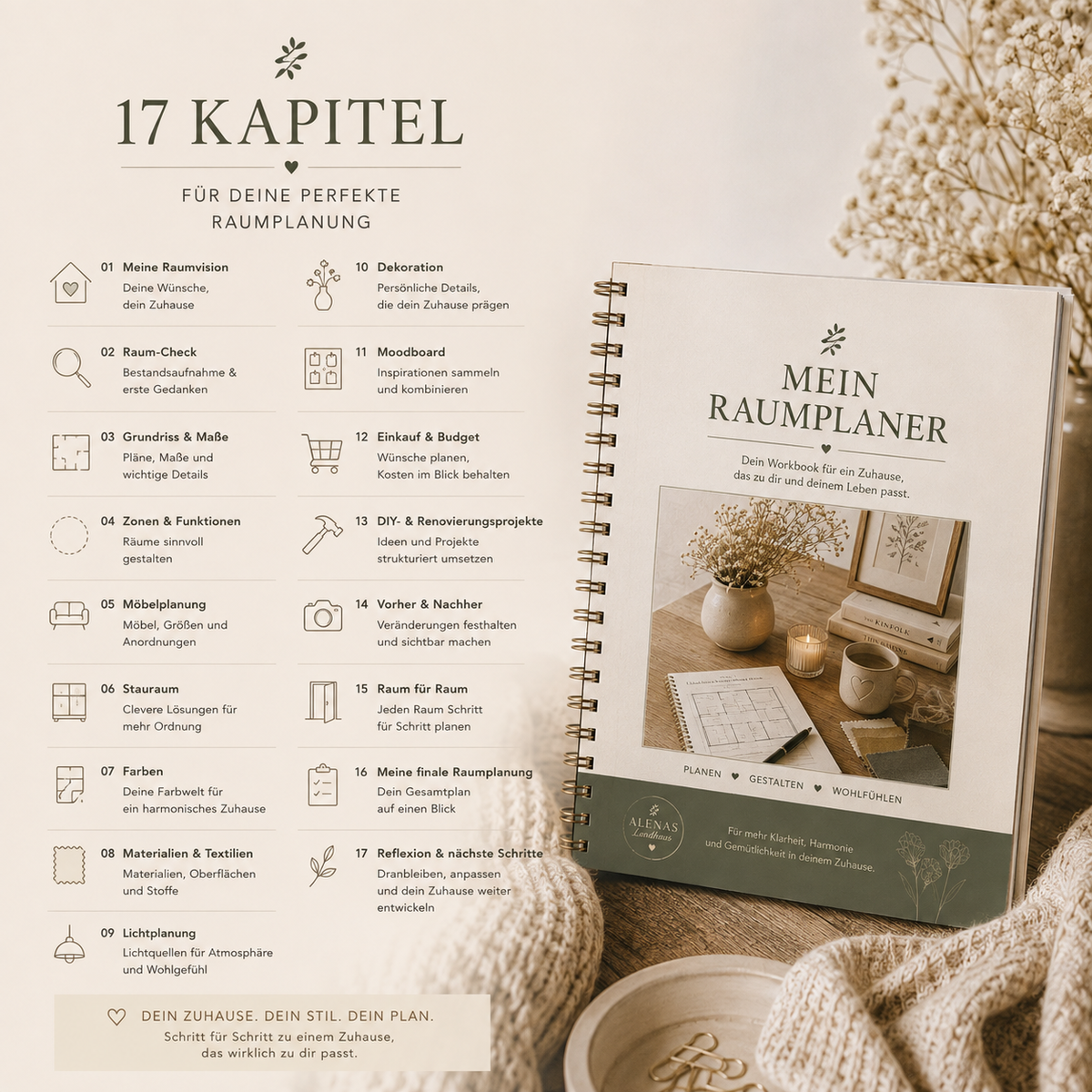 Mein Raumplaner | Dein Workbook für ein Zuhause, das zu dir passt