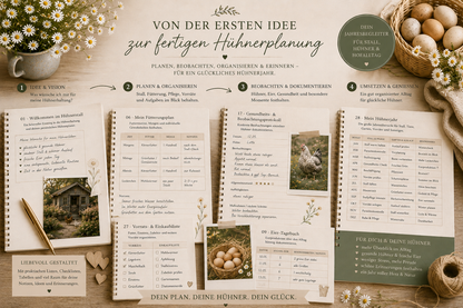 Mein Hühnerhaltungsplaner | Dein Jahresbegleiter für Stall, Hühner & Hofalltag
