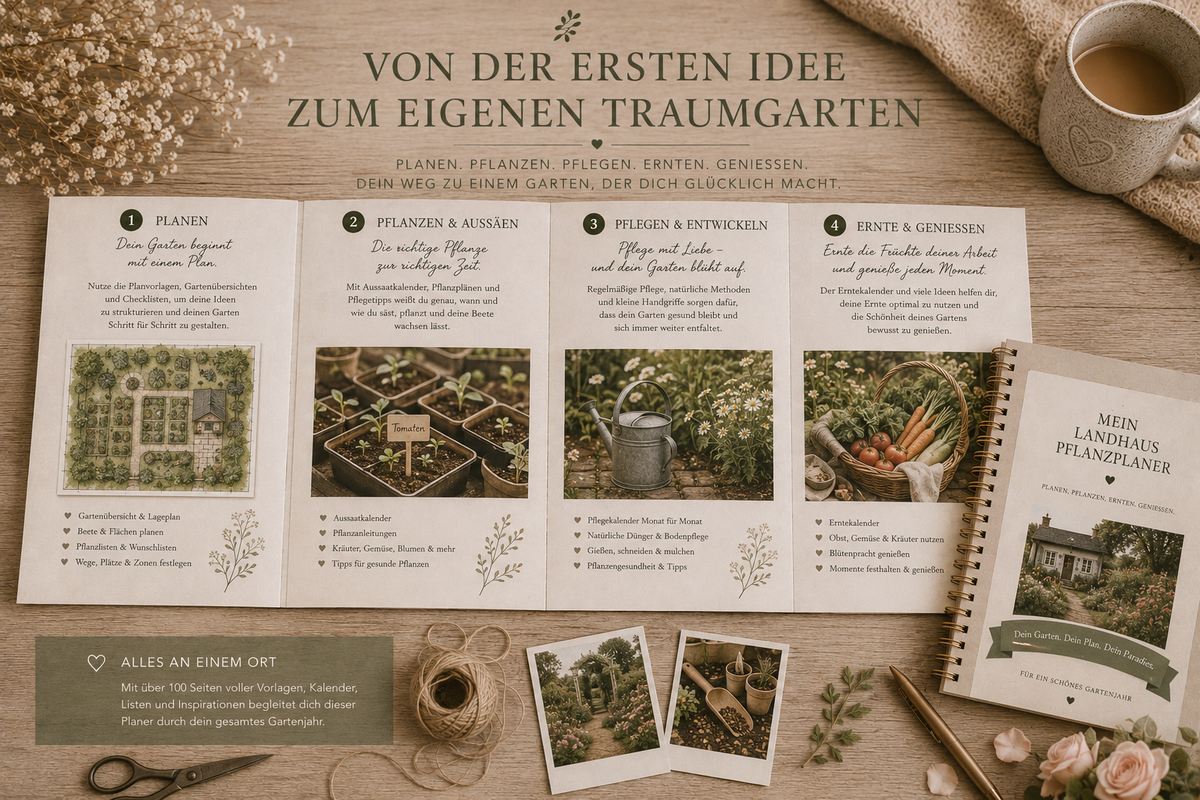 Mein Landhaus Pflanzplaner | Dein Garten. Dein Plan. Dein Paradies.