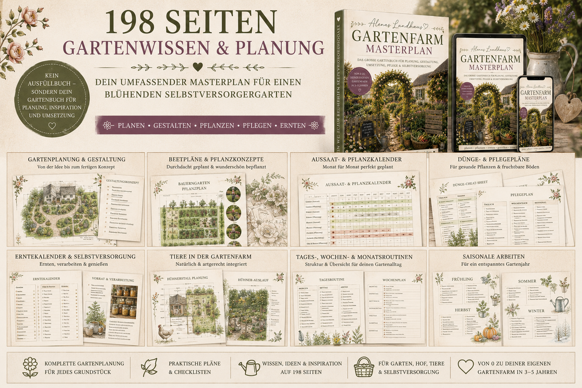 🌿 Alenas Landhaus Gartenfarm Masterplan | Wissen & Inspiration für deinen Traumgarten