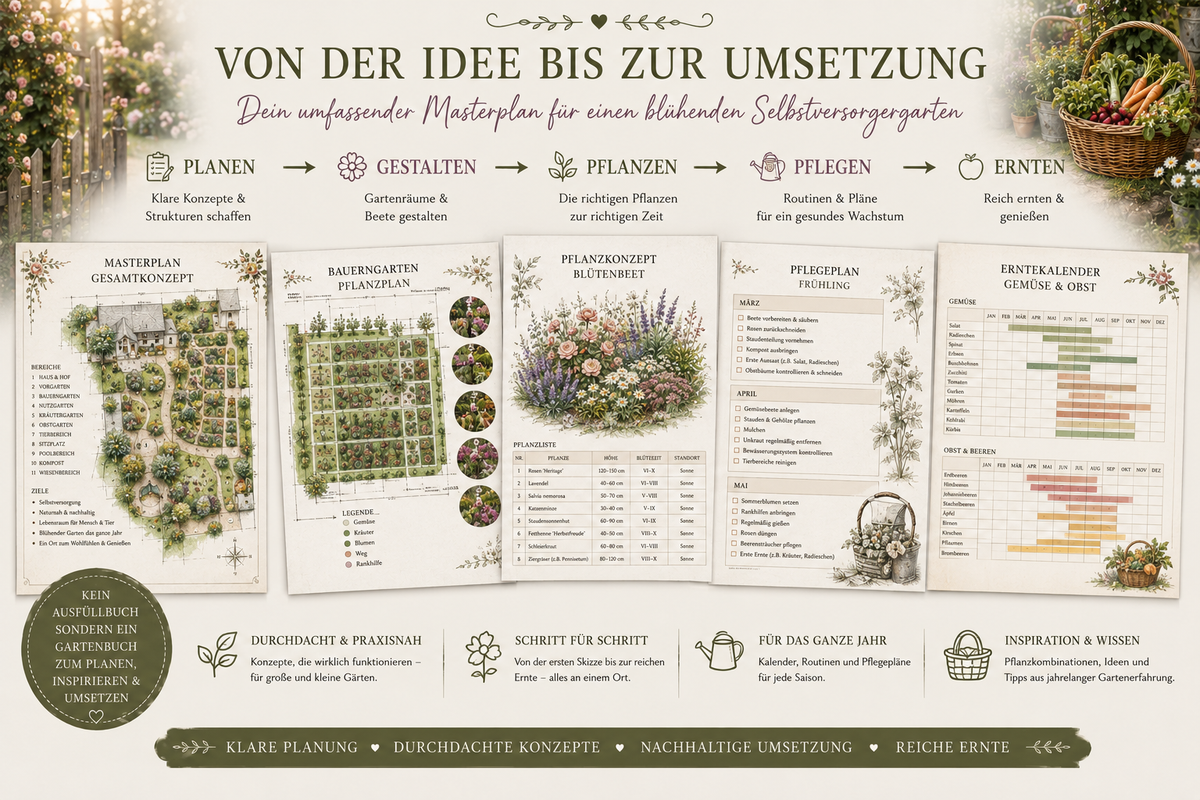 🌿 Alenas Landhaus Gartenfarm Masterplan | Wissen & Inspiration für deinen Traumgarten