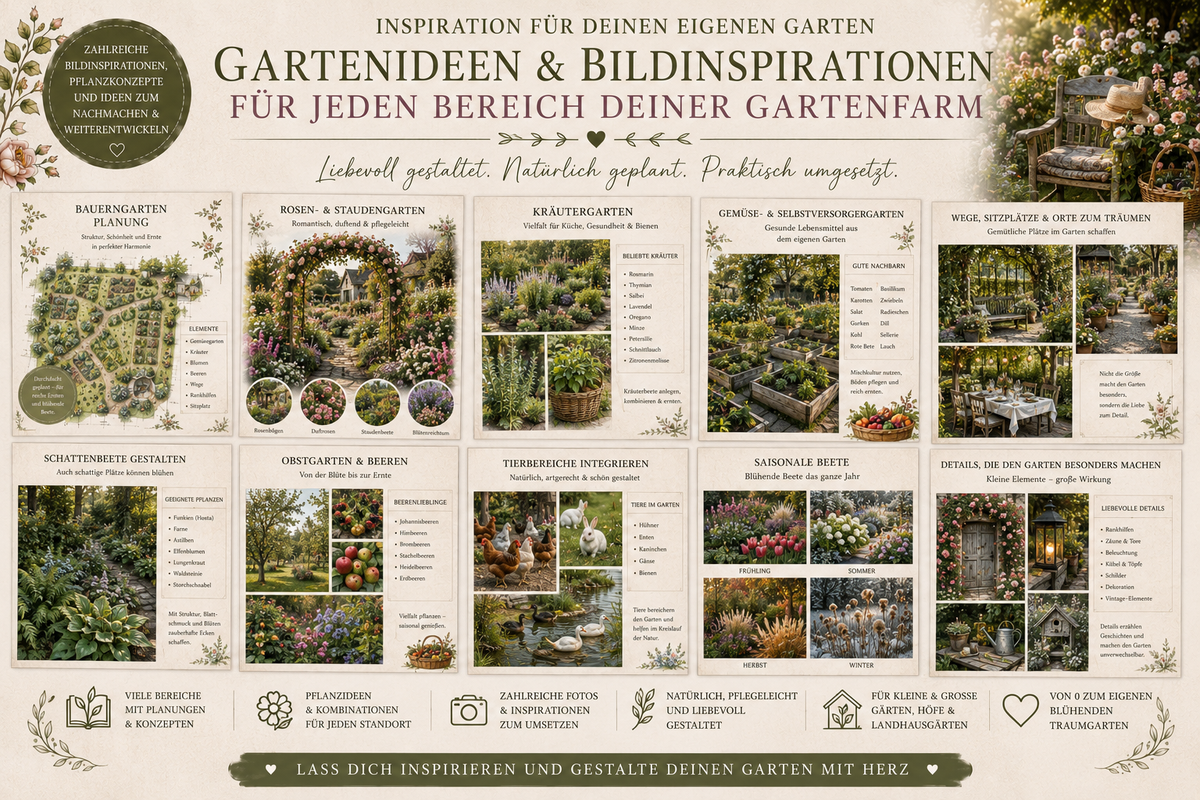 🌿 Alenas Landhaus Gartenfarm Masterplan | Wissen & Inspiration für deinen Traumgarten